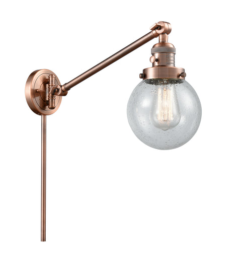 Franklin Restoration LED Swing Arm Lamp Antique Copper