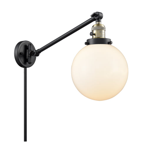 Franklin Restoration LED Swing Arm Lamp Black Antique Brass