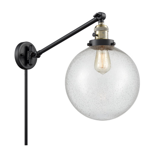 Franklin Restoration LED Swing Arm Lamp Black Antique Brass