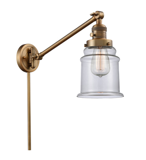 Franklin Restoration LED Swing Arm Lamp Brushed Brass