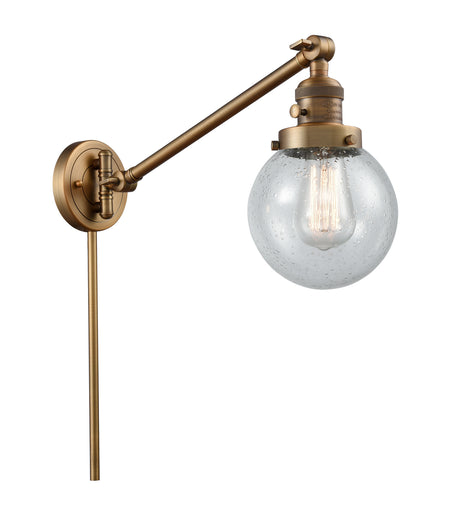 Franklin Restoration LED Swing Arm Lamp Brushed Brass