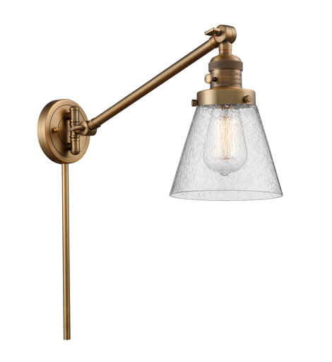 Franklin Restoration LED Swing Arm Lamp Brushed Brass