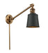 Innovations - 237-BB-M9-BK - One Light Swing Arm Lamp - Franklin Restoration - Brushed Brass