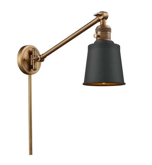 Innovations - 237-BB-M9-BK-LED - LED Swing Arm Lamp - Franklin Restoration - Brushed Brass