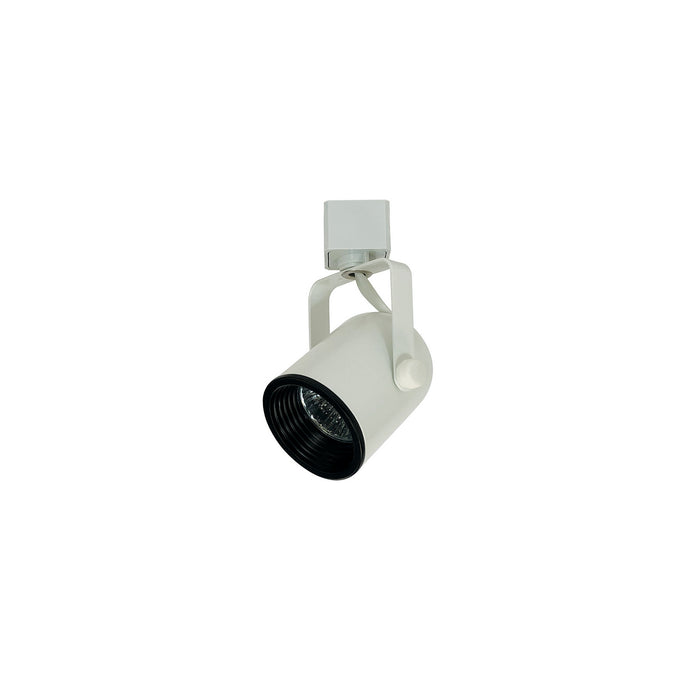 Nora Lighting - NTH-694W/J - Mini Baffle Round Back Cylinder Track Head, Mr16, J-Style - Line Voltage Track - White