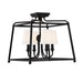 Crystorama - 2243-BF - Four Light Ceiling Mount - Sylvan - Black Forged