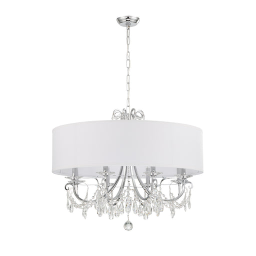 Crystorama - 6628-CH-CL-MWP - Eight Light Chandelier - Othello - Polished Chrome