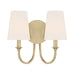 Crystorama - PAY-922-VG - Two Light Wall Mount - Payton - Vibrant Gold