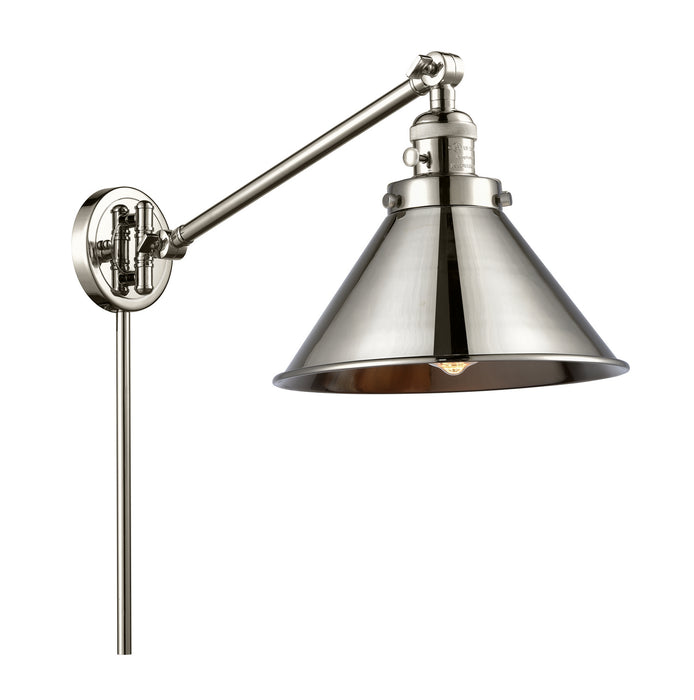 Innovations - 237-PN-M10-PN - One Light Swing Arm Lamp - Franklin Restoration - Polished Nickel