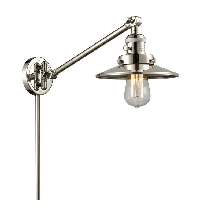 Innovations - 237-PN-M1-PN - One Light Swing Arm Lamp - Franklin Restoration - Polished Nickel