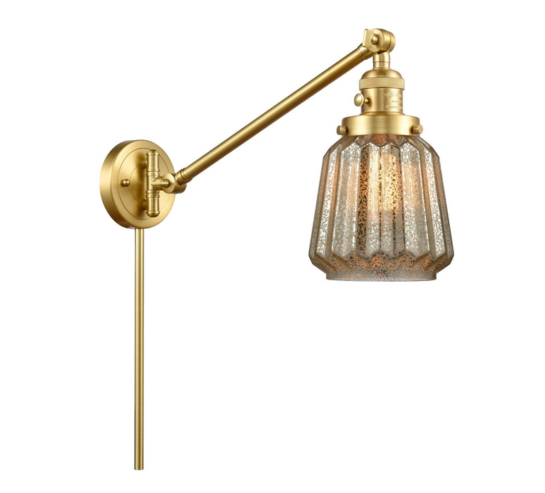 Innovations - 237-SG-G146 - One Light Swing Arm Lamp - Franklin Restoration - Satin Gold