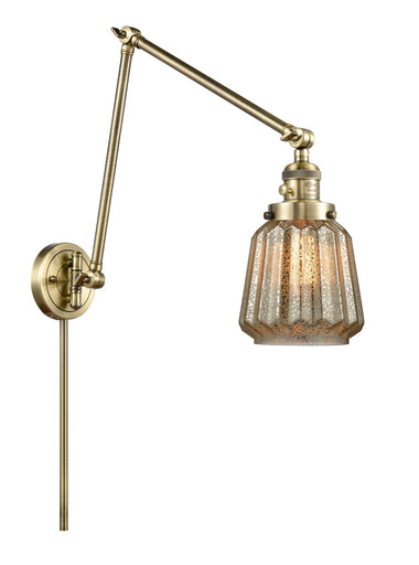 Franklin Restoration LED Swing Arm Lamp Antique Brass