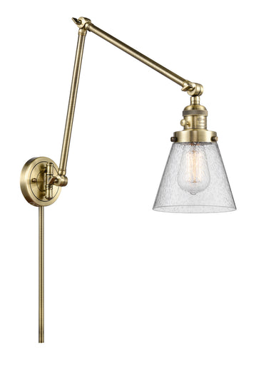 Franklin Restoration LED Swing Arm Lamp Antique Brass