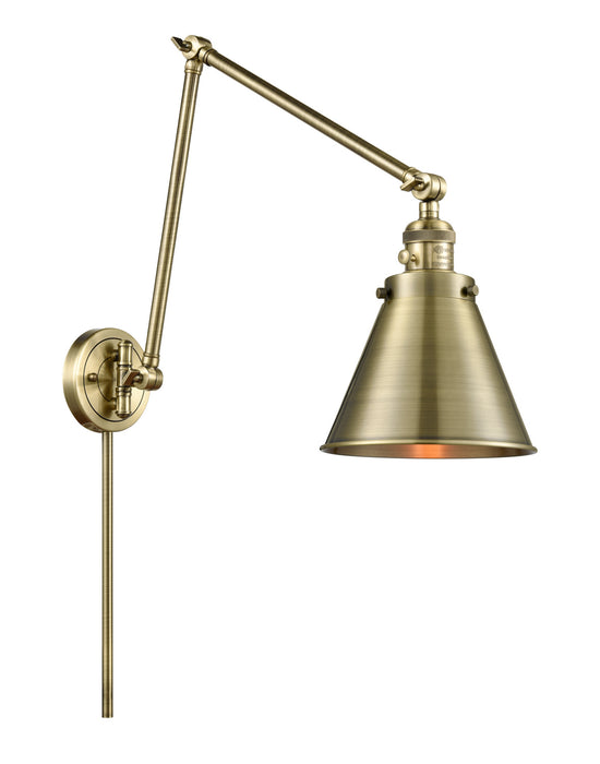 Innovations - 238-AB-M13-AB - One Light Swing Arm Lamp - Franklin Restoration - Antique Brass