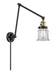 Innovations - 238-BAB-G182S - One Light Swing Arm Lamp - Franklin Restoration - Black Antique Brass