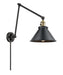 Innovations - 238-BAB-M10-BK - One Light Swing Arm Lamp - Franklin Restoration - Black Antique Brass
