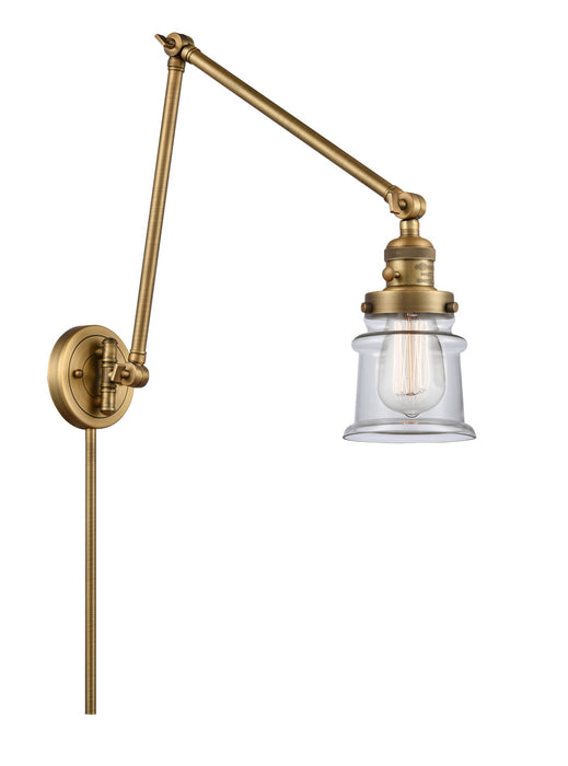 Innovations - 238-BB-G182S - One Light Swing Arm Lamp - Franklin Restoration - Brushed Brass