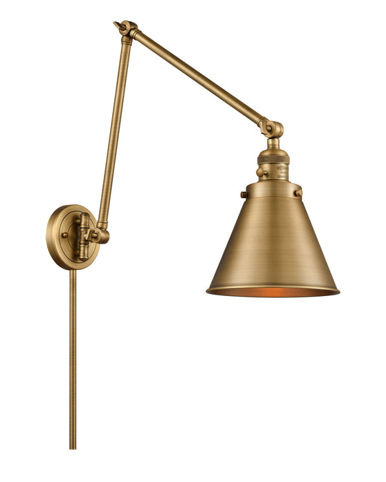 Innovations - 238-BB-M13-BB - One Light Swing Arm Lamp - Franklin Restoration - Brushed Brass