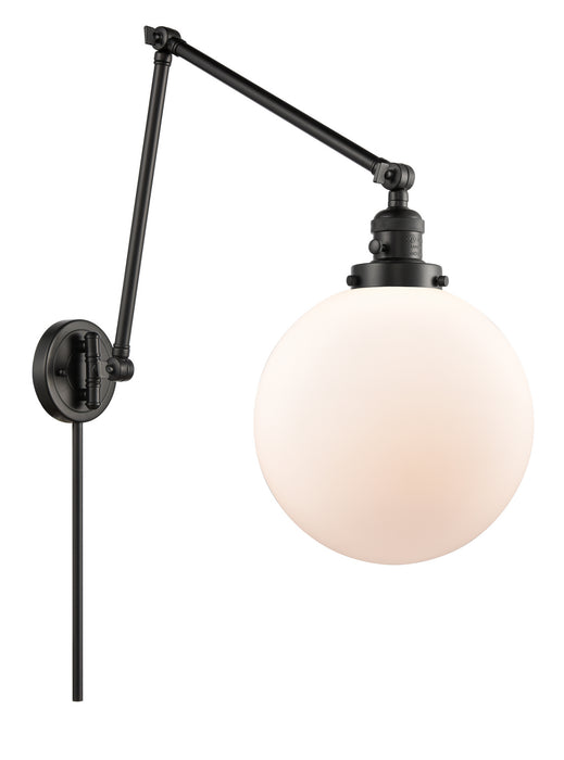 Innovations - 238-BK-G201-10 - One Light Swing Arm Lamp - Franklin Restoration - Matte Black