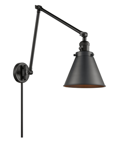 Franklin Restoration One Light Swing Arm Lamp Matte Black