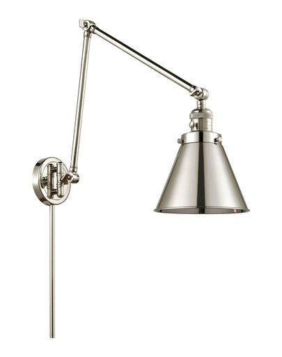 Franklin Restoration One Light Swing Arm Lamp Polished Nickel