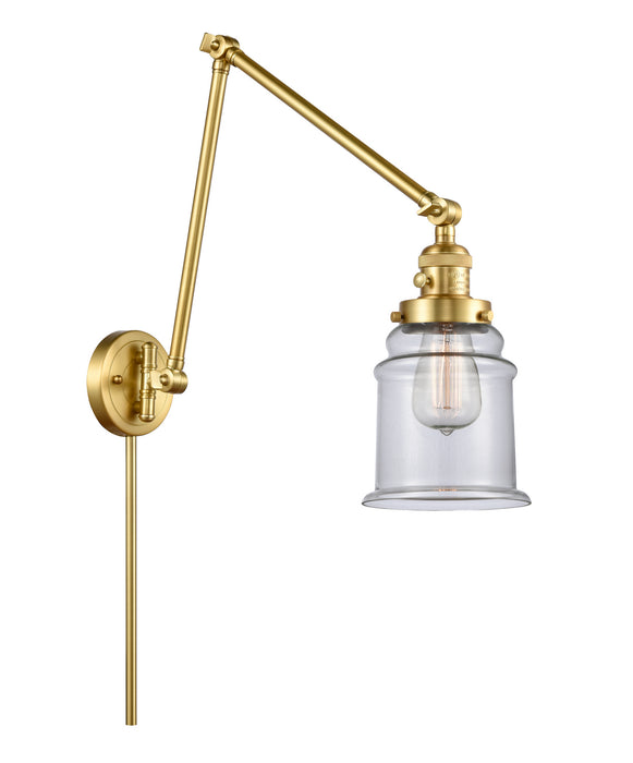 Innovations - 238-SG-G182 - One Light Swing Arm Lamp - Franklin Restoration - Satin Gold
