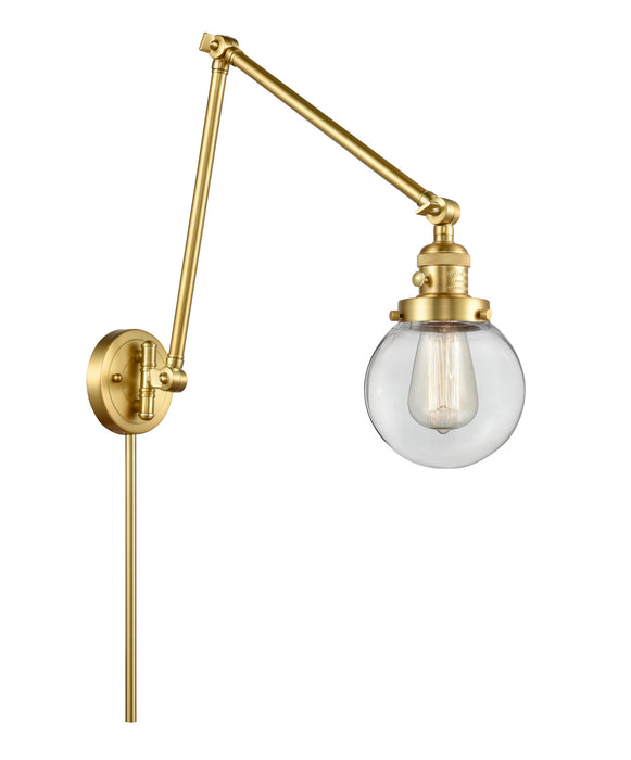 Innovations - 238-SG-G202-6 - One Light Swing Arm Lamp - Franklin Restoration - Satin Gold
