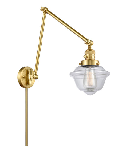 Franklin Restoration One Light Swing Arm Lamp Satin Gold