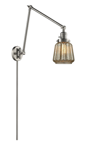 Franklin Restoration One Light Swing Arm Lamp Brushed Satin Nickel