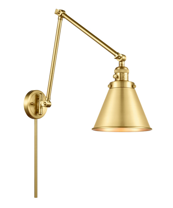 Innovations - 238-SG-M13-SG - One Light Swing Arm Lamp - Franklin Restoration - Satin Gold