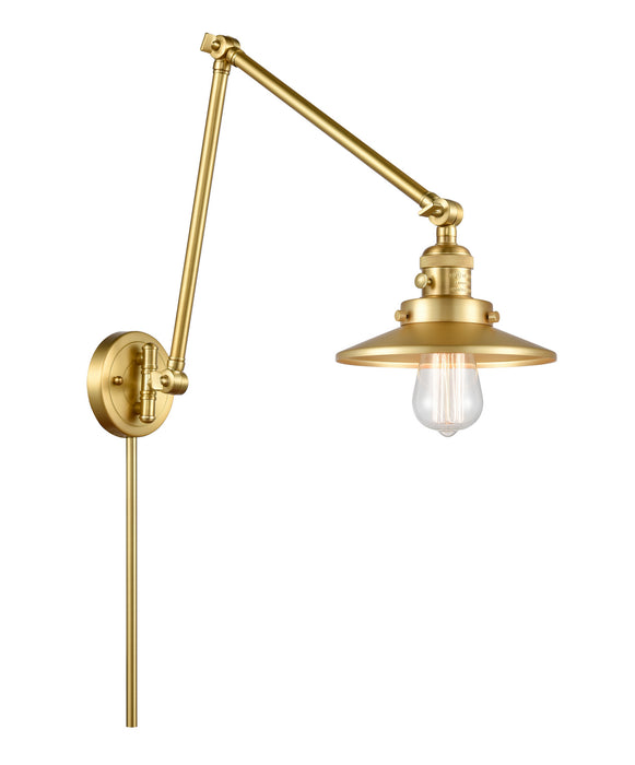 Innovations - 238-SG-M4 - One Light Swing Arm Lamp - Franklin Restoration - Satin Gold