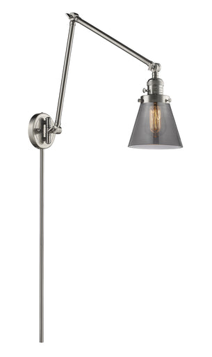 Franklin Restoration One Light Swing Arm Lamp Brushed Satin Nickel