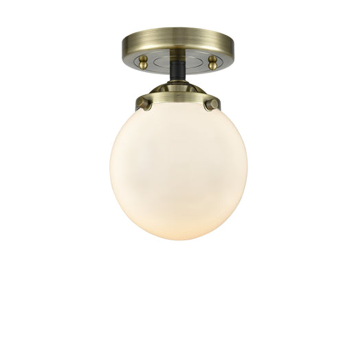 Innovations - 284-1C-BAB-G201-6-LED - LED Semi-Flush Mount - Nouveau - Black Antique Brass