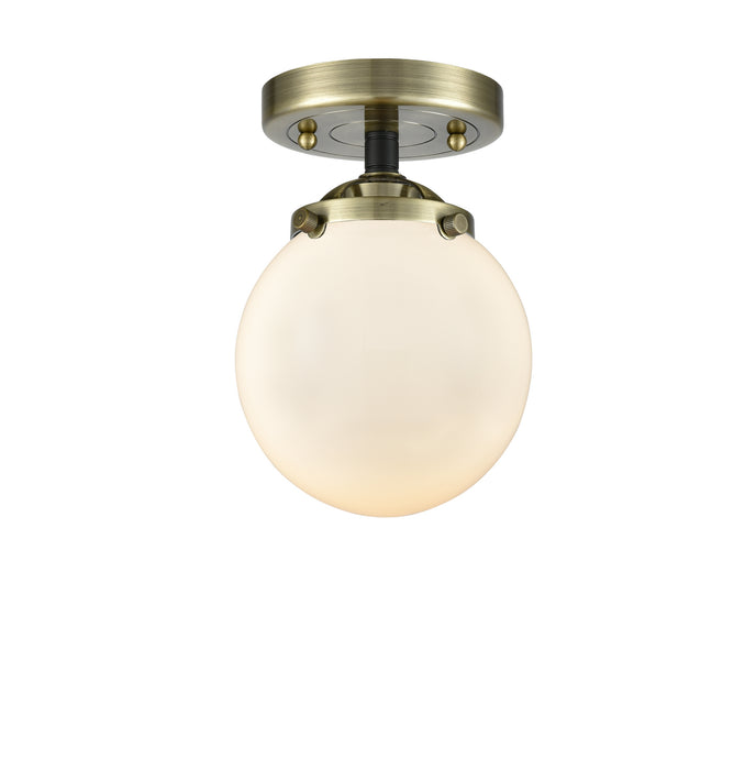 Innovations - 284-1C-BAB-G201-6-LED - LED Semi-Flush Mount - Nouveau - Black Antique Brass