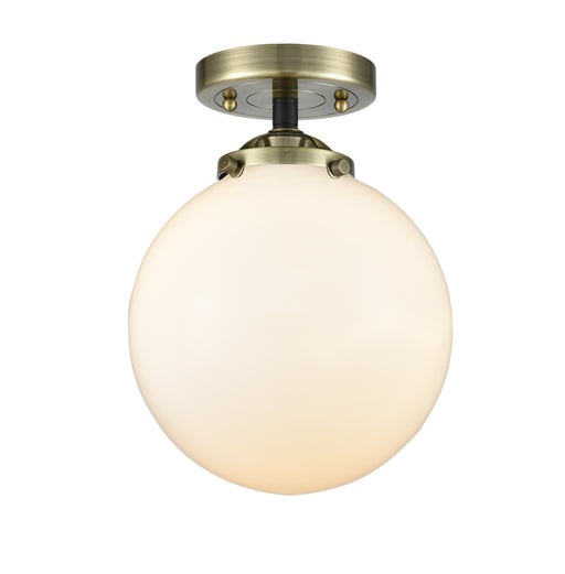 Innovations - 284-1C-BAB-G201-8-LED - LED Semi-Flush Mount - Nouveau - Black Antique Brass