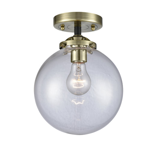 Innovations - 284-1C-BAB-G202-8 - One Light Semi-Flush Mount - Nouveau - Black Antique Brass
