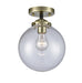 Innovations - 284-1C-BAB-G202-8-LED - LED Semi-Flush Mount - Nouveau - Black Antique Brass