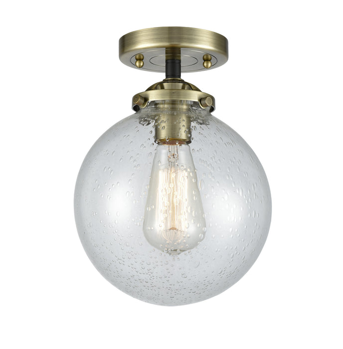 Innovations - 284-1C-BAB-G204-8-LED - LED Semi-Flush Mount - Nouveau - Black Antique Brass