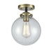 Innovations - 284-1C-BAB-G204-8-LED - LED Semi-Flush Mount - Nouveau - Black Antique Brass