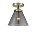 Innovations - 284-1C-BAB-G43-LED - LED Semi-Flush Mount - Nouveau - Black Antique Brass