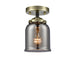 Innovations - 284-1C-BAB-G53-LED - LED Semi-Flush Mount - Nouveau - Black Antique Brass