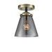 Innovations - 284-1C-BAB-G63-LED - LED Semi-Flush Mount - Nouveau - Black Antique Brass