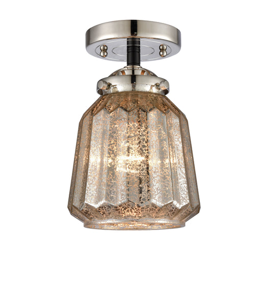 Innovations - 284-1C-BPN-G146-LED - LED Semi-Flush Mount - Nouveau - Black Polished Nickel