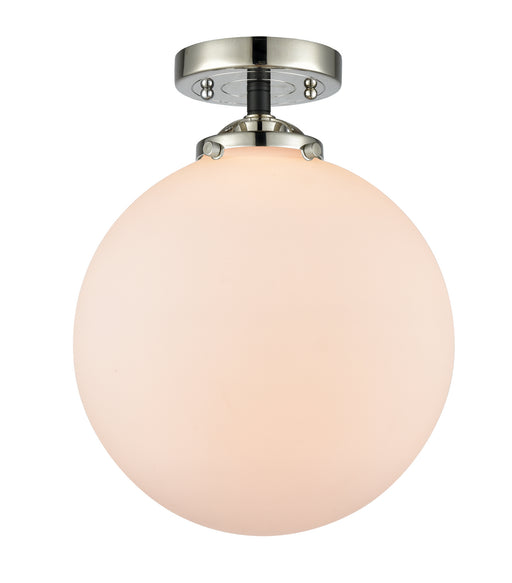 Innovations - 284-1C-BPN-G201-10 - One Light Semi-Flush Mount - Nouveau - Black Polished Nickel