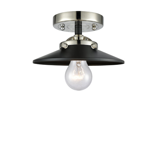 Innovations - 284-1C-BPN-M6-BK-LED - LED Semi-Flush Mount - Nouveau - Black Polished Nickel