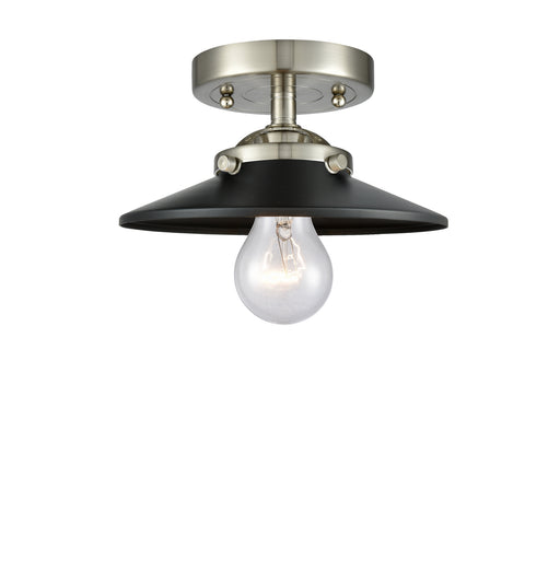 Innovations - 284-1C-SN-M6-BK - One Light Semi-Flush Mount - Nouveau - Brushed Satin Nickel