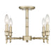 Golden - 8207-SF WG - Four Light Semi-Flush Mount - Cambay - White Gold