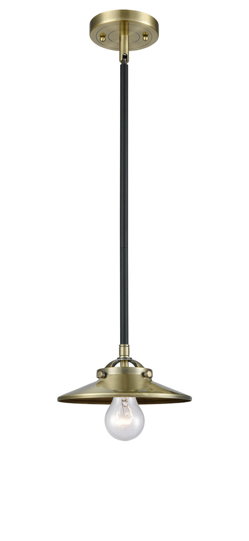 Innovations - 284-1S-BAB-M4-AB - One Light Mini Pendant - Nouveau - Black Antique Brass