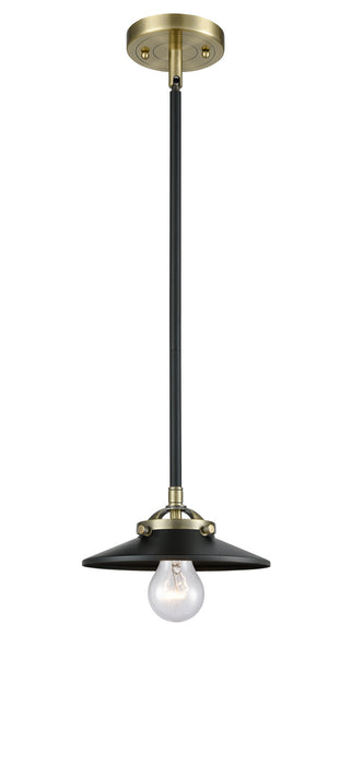 Innovations - 284-1S-BAB-M6-BK-LED - LED Mini Pendant - Nouveau - Black Antique Brass