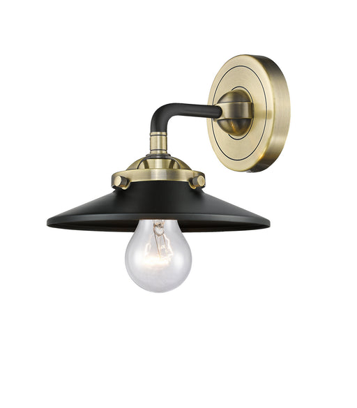 Innovations - 284-1W-BAB-M6-BK - One Light Wall Sconce - Nouveau - Black Antique Brass